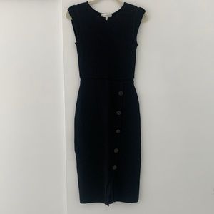 Reiss black midi dress